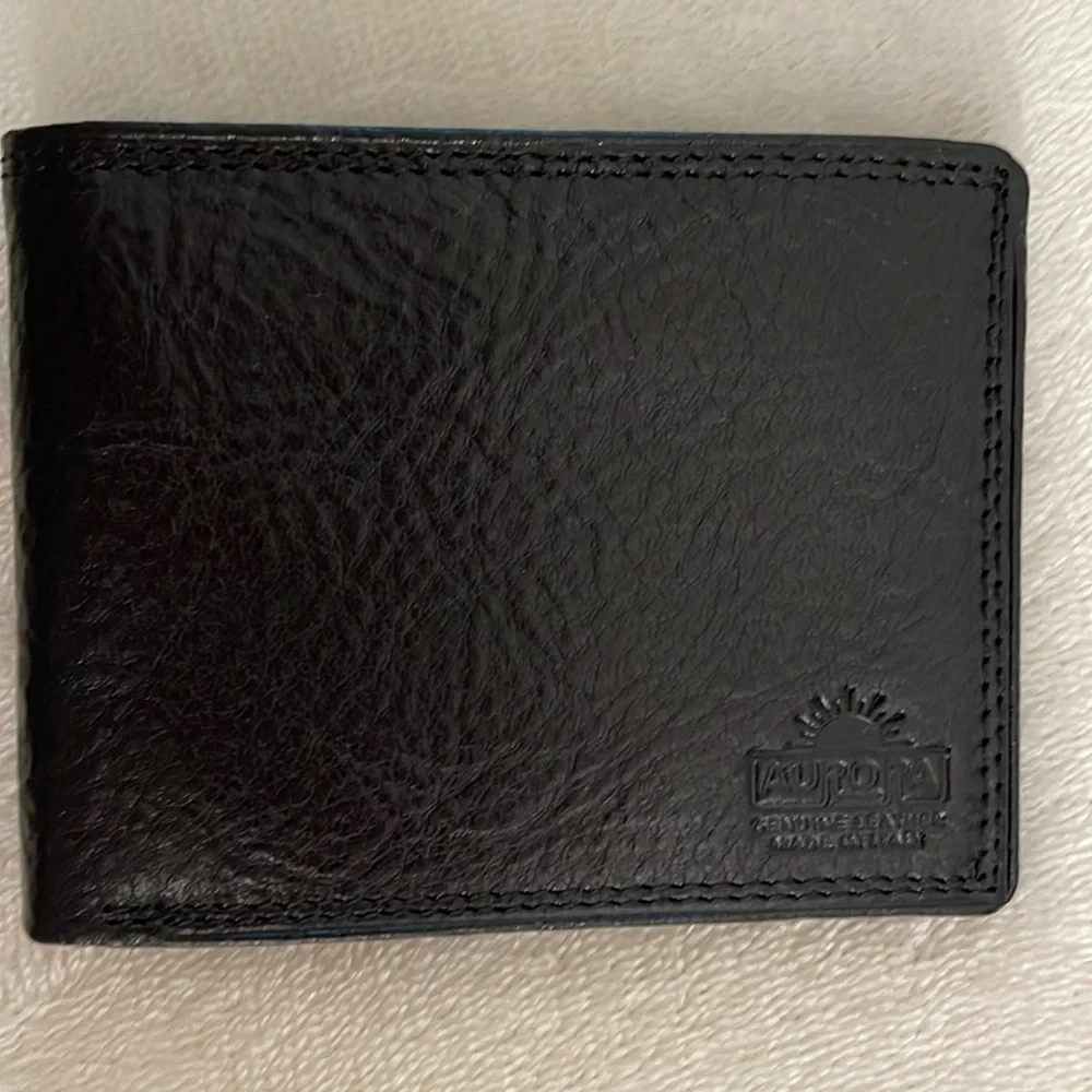 3 for‎ $25! Aurora Black genuine leather compact wallet